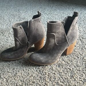 Suede Grey Ankle Boots